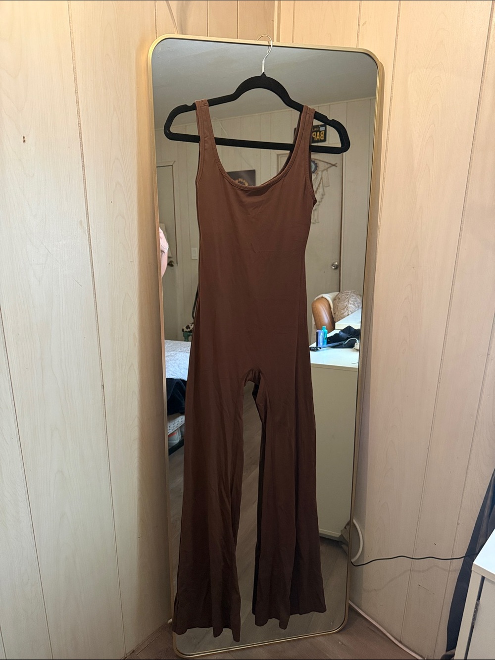 Amazon Brown Sleeveless Wide-Leg Jumpsuit